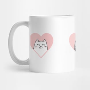 Cats in hearts Mug